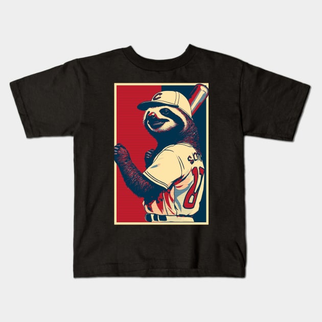 baseball chimpanzee, chimp, ape, animal, gorilla, monkey Kids T-Shirt by DesignArchitect